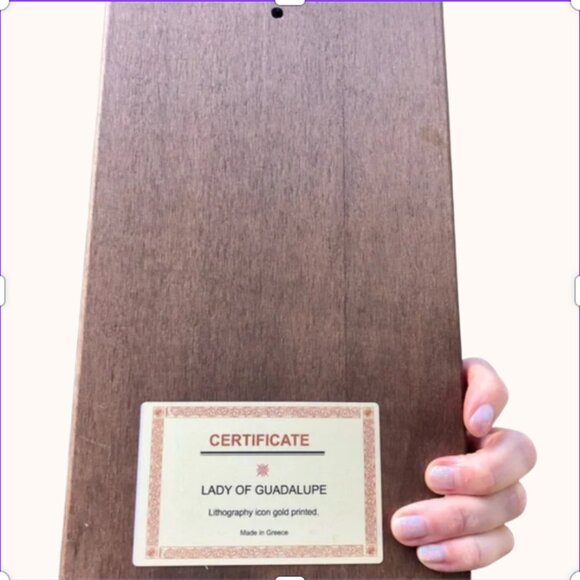 Our Lady of Guadalupe Gold Gilt Lithograph Icon - Picture 7 of 12